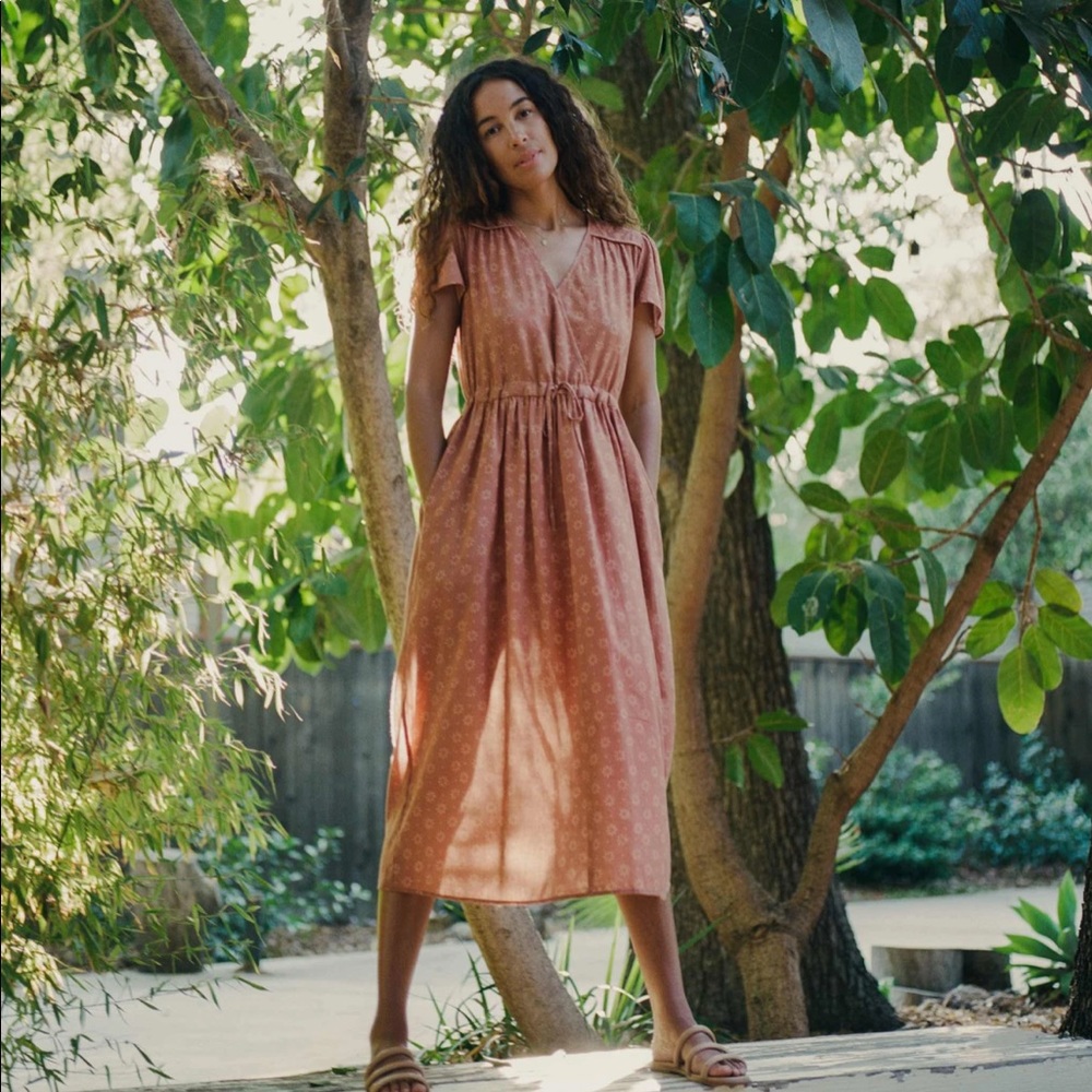 Christy Dawn Midi Dawn Dress in Mauve Daisy Fields PS